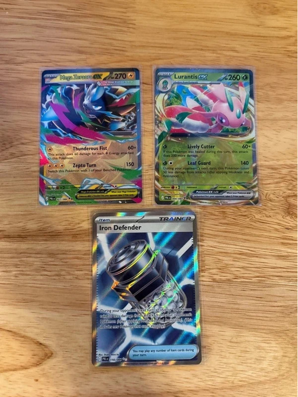 Pokemon Pitch Black Cards - Zeraora Lurantis & Iron Defender